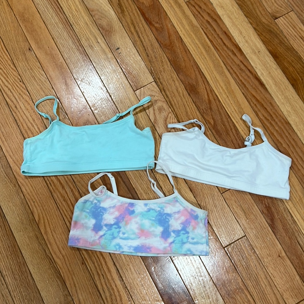 Pre-loved🌸3 Wonder Nation Girls Cotton Bralettes Size 34